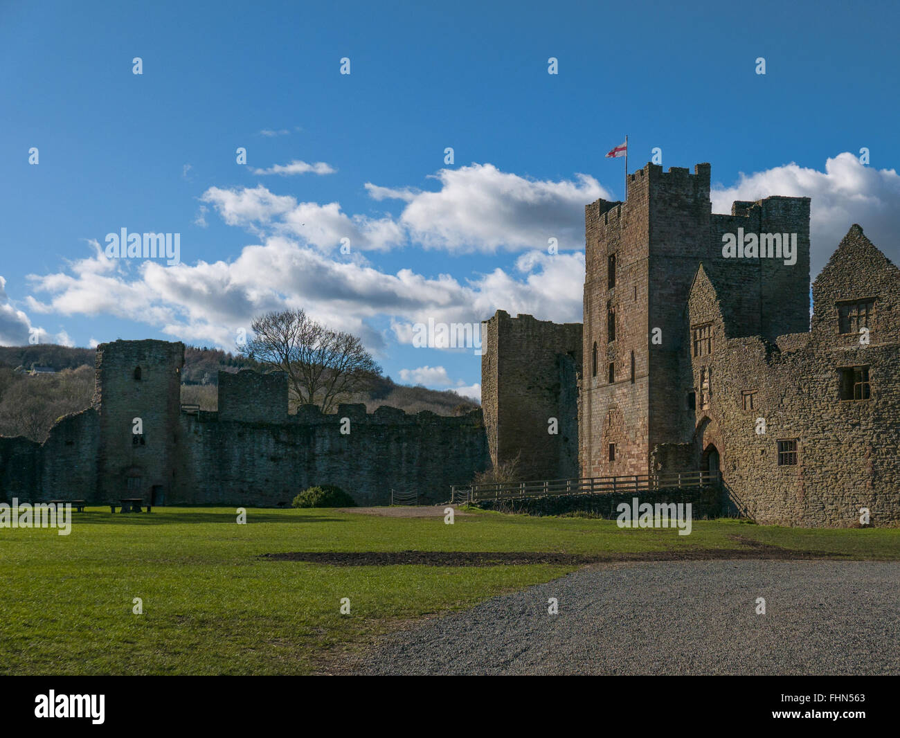 ludlow castle a popular tourist attraction in Shropshire, England Stock Photo