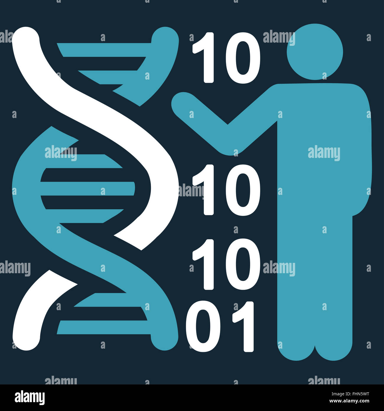 DNA Code Report Icon Stock Photo - Alamy