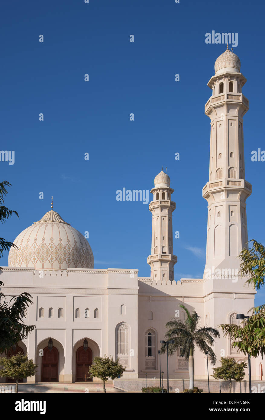 The Sultan Qaboos Grand Mosque in Salalah, Dhofar Region of Oman. Stock Photo