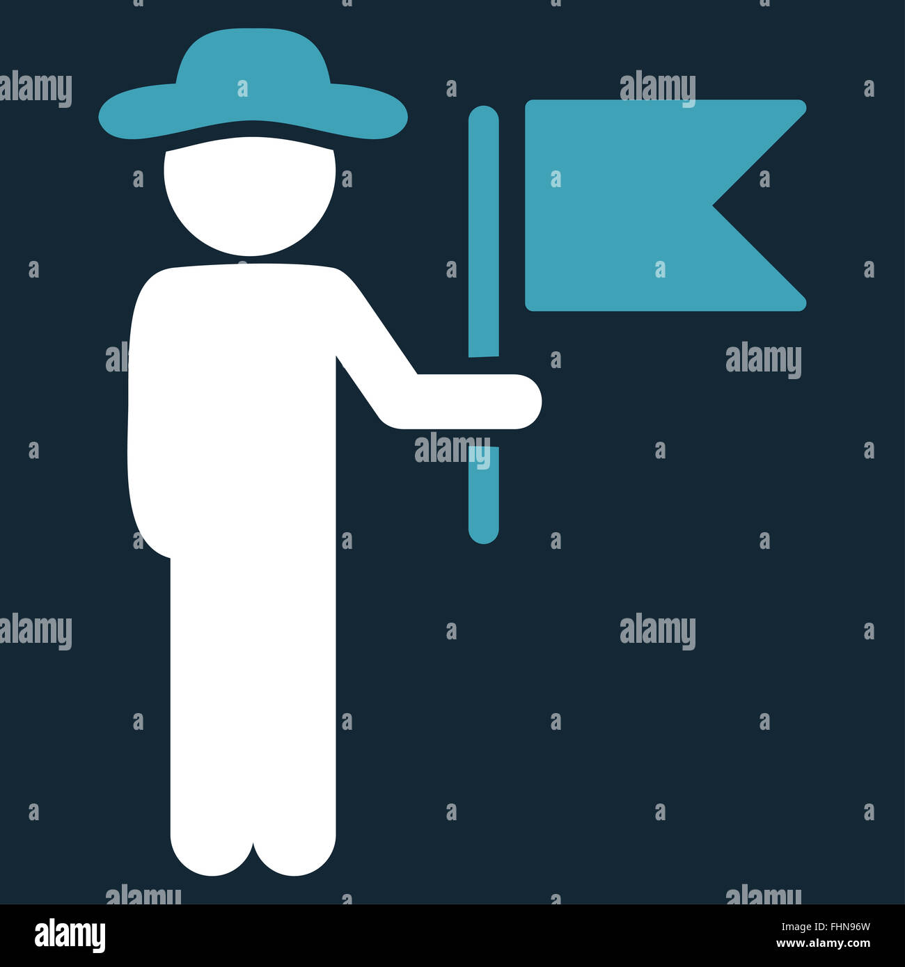 Guy Commander Icon Stock Photo - Alamy