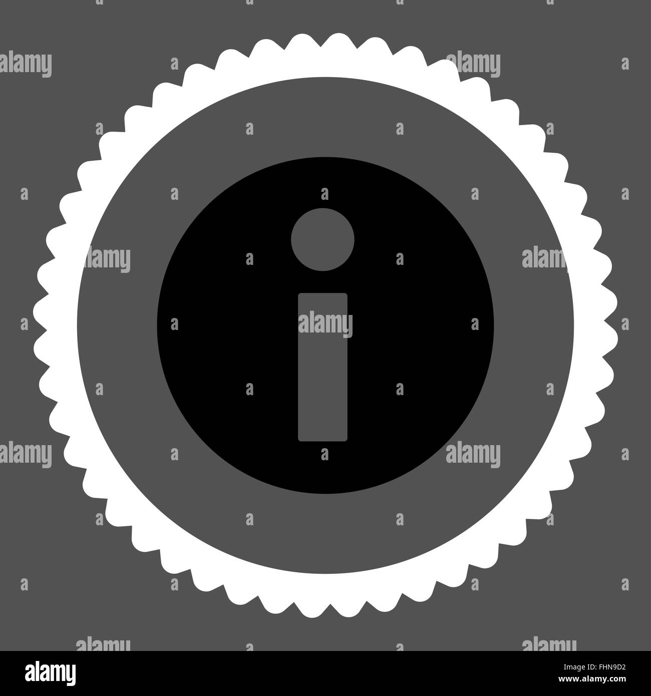 Information flat black and white colors round stamp icon Stock Photo ...