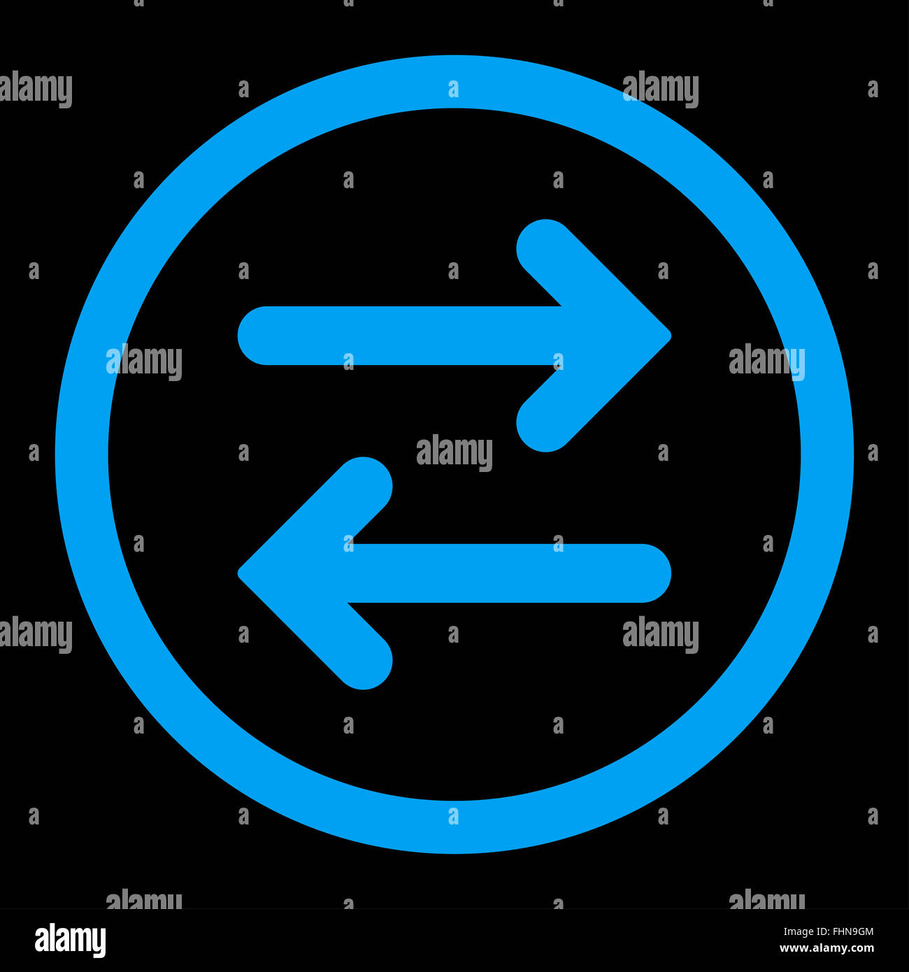Flip Horizontal flat blue color rounded raster icon Stock Photo - Alamy