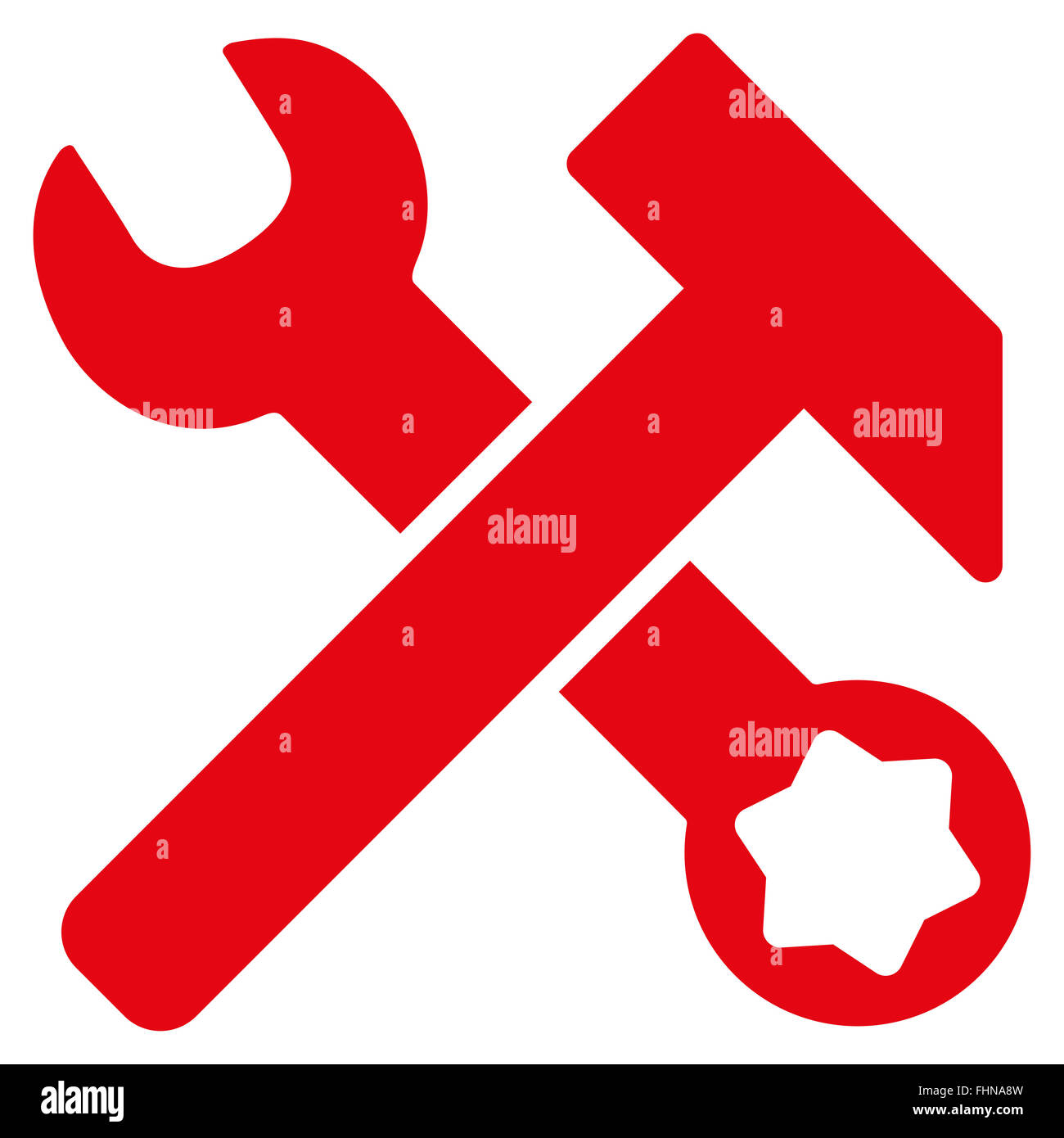 Hammer And Wrench Icon Stock Photo Alamy