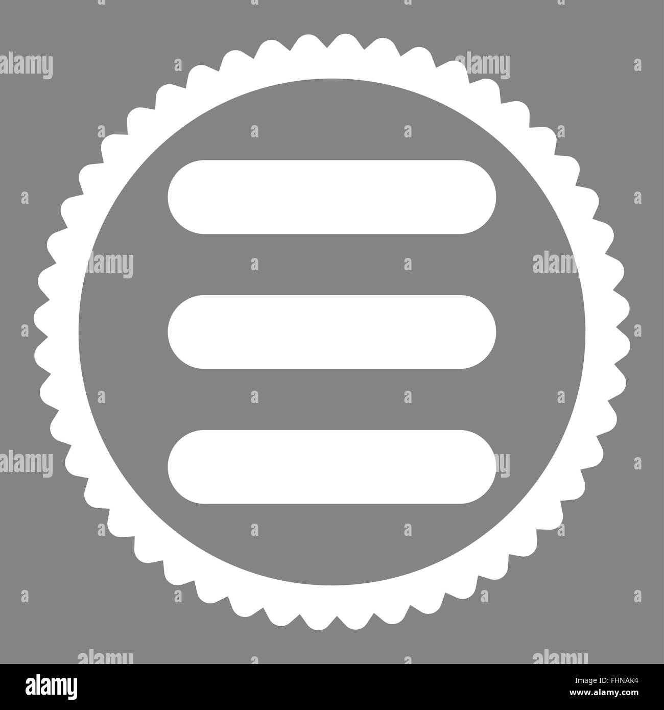 Stack flat white color round stamp icon Stock Photo - Alamy
