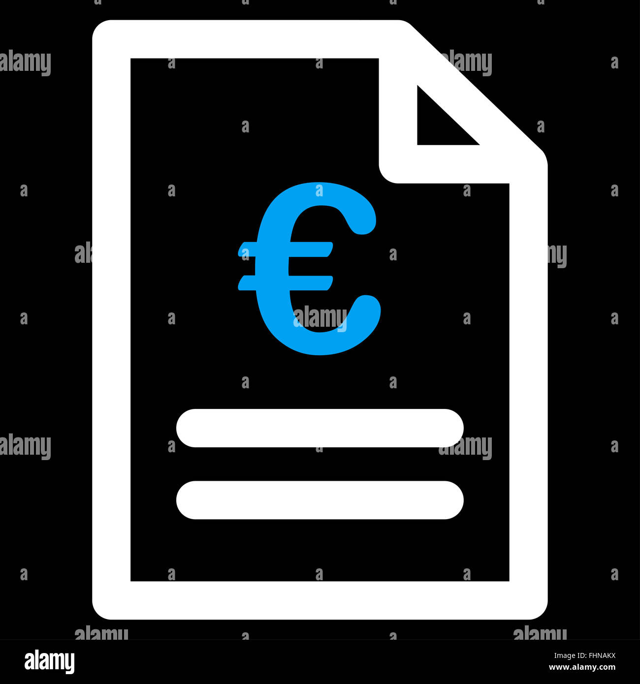 Euro Invoice Icon Stock Photo - Alamy