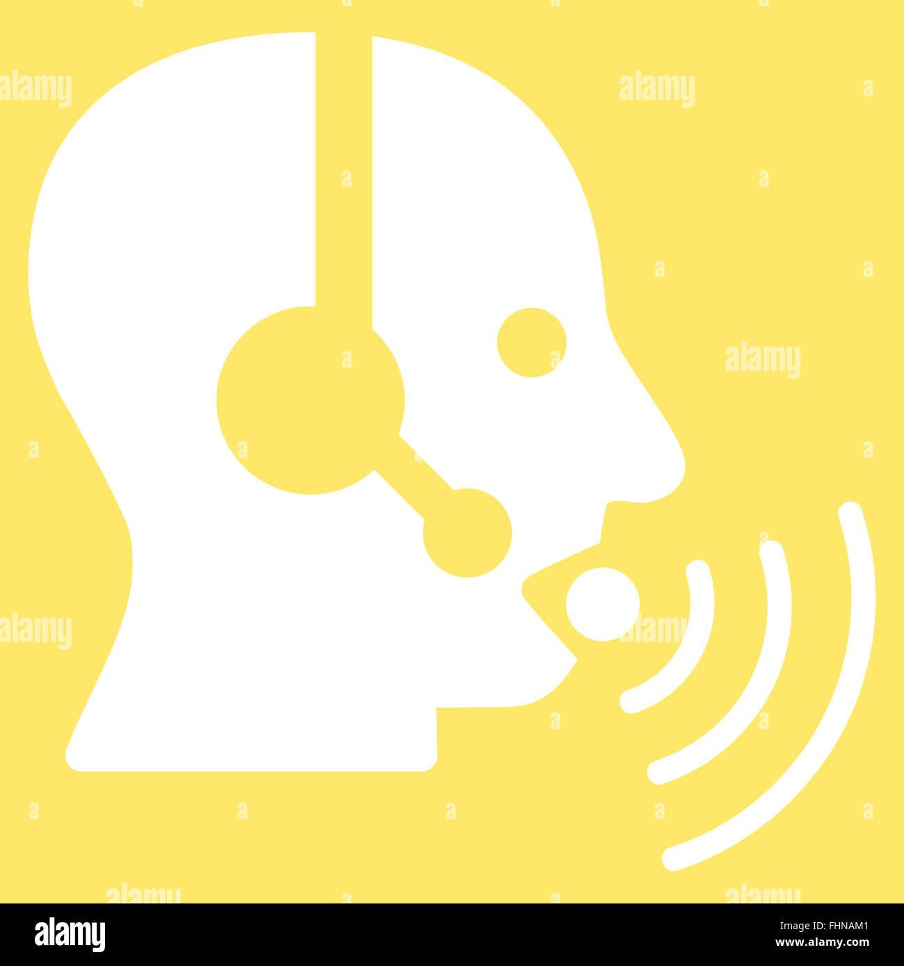 Operator Signal Flat Icon Stock Photo - Alamy