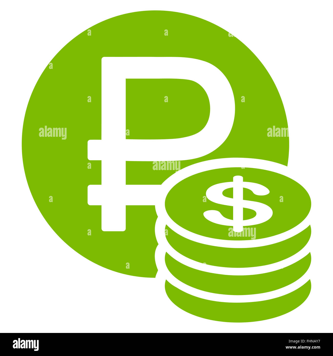 Как выглядит значок рубли за отзыв Rouble And Dollar Coins Icon Stock Photo - Alamy