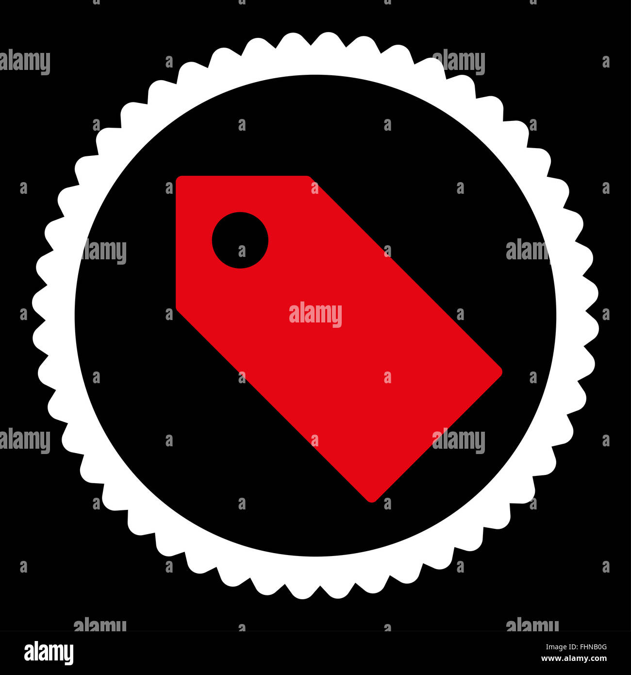 Tag flat red and white colors round stamp icon Stock Photo - Alamy