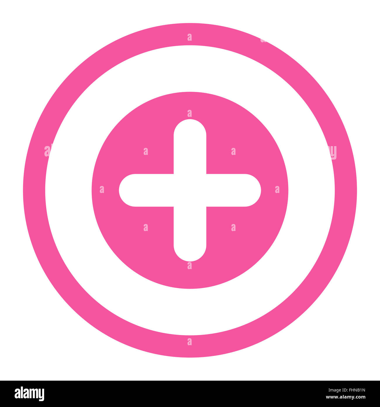 Create flat pink color rounded raster icon Stock Photo - Alamy