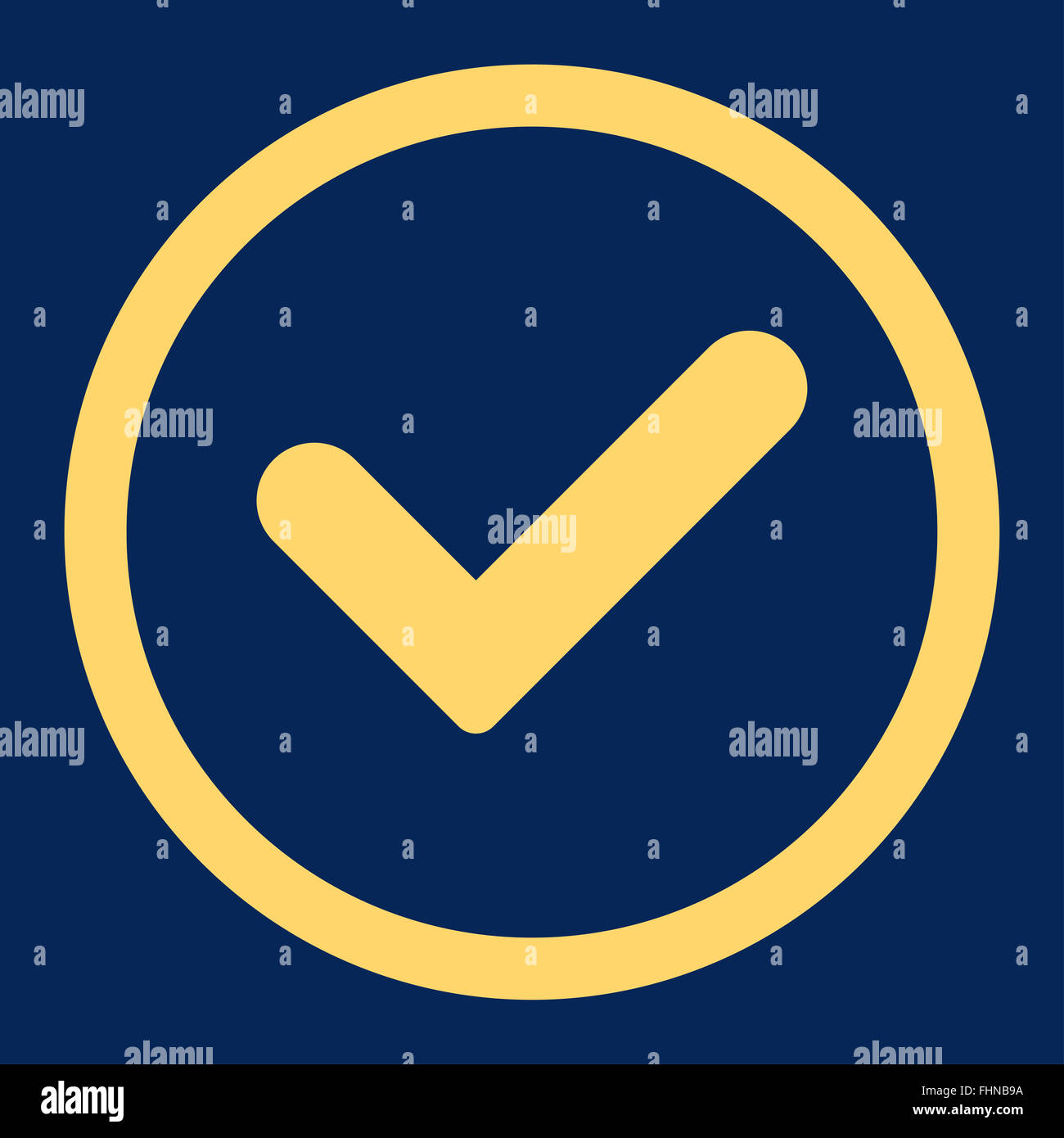 Yes flat yellow color rounded raster icon Stock Photo - Alamy