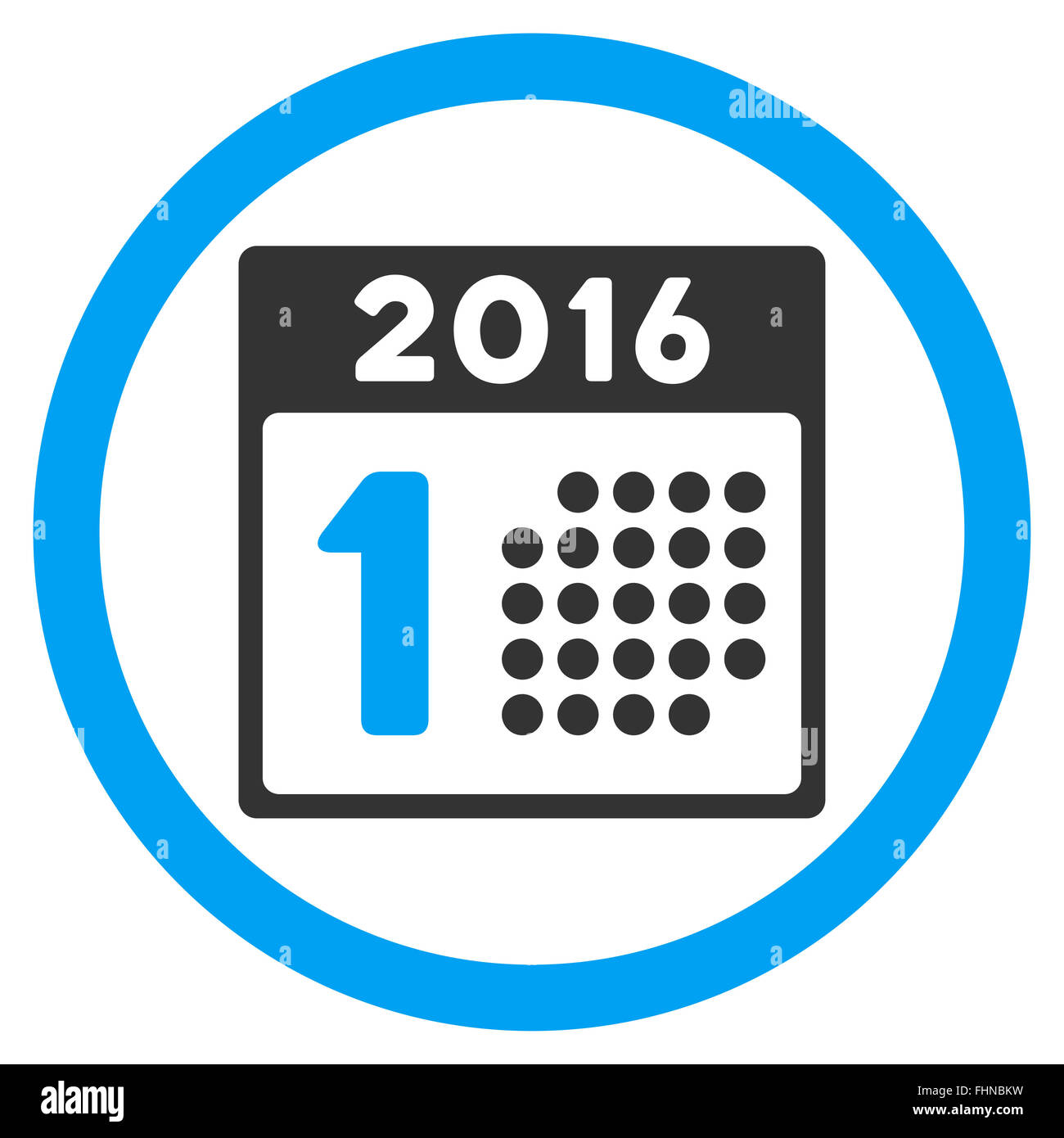 First 2016 Date Icon Stock Photo - Alamy