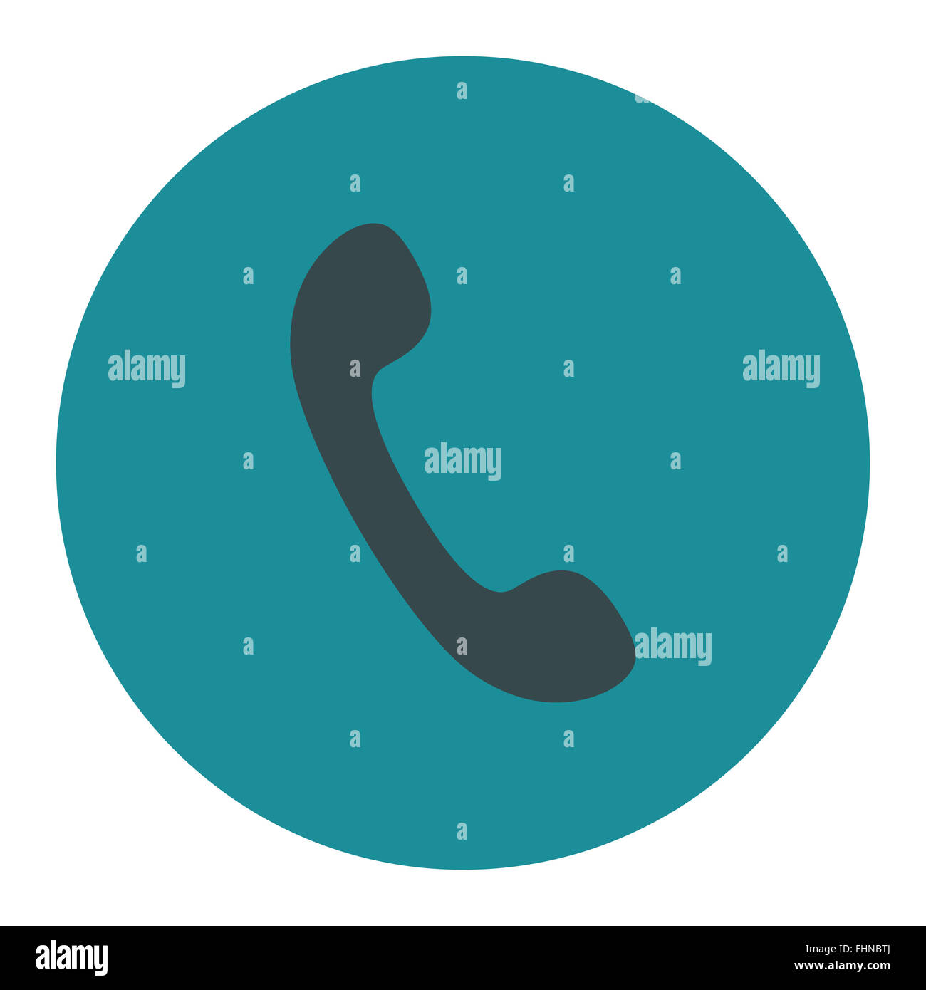 Phone flat soft blue colors round button Stock Photo - Alamy