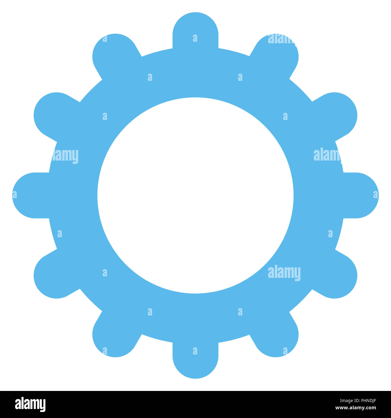 Gear flat blue color icon Stock Photo - Alamy