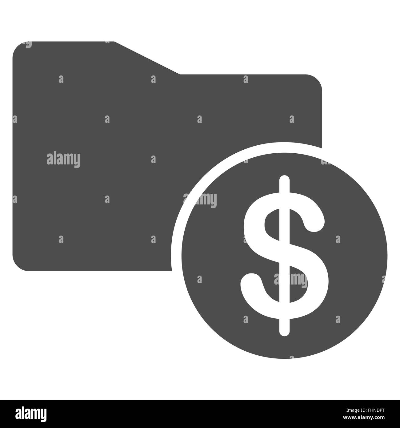 Money Folder icon from Business Bicolor Set Stock Photo
