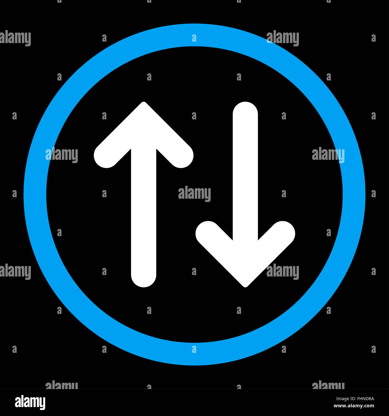 Flip flat blue and white colors rounded raster icon Stock Photo - Alamy