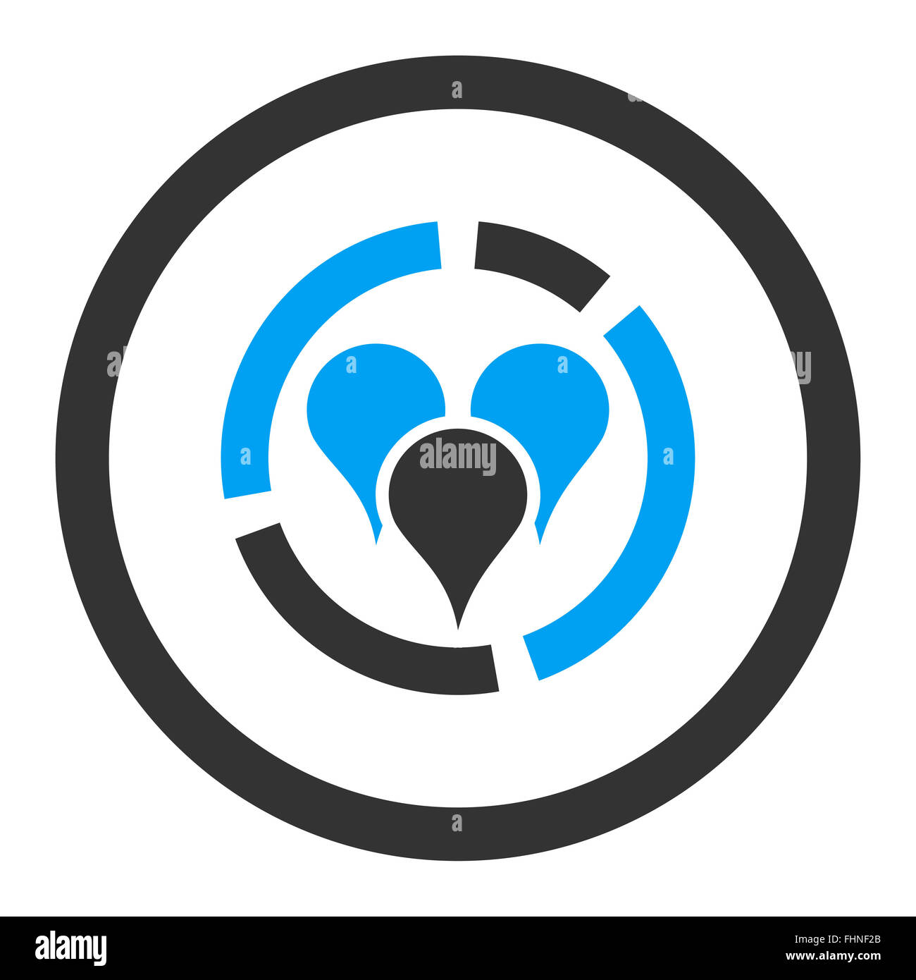 Geo diagram flat blue and gray colors rounded vector icon Stock Photo ...