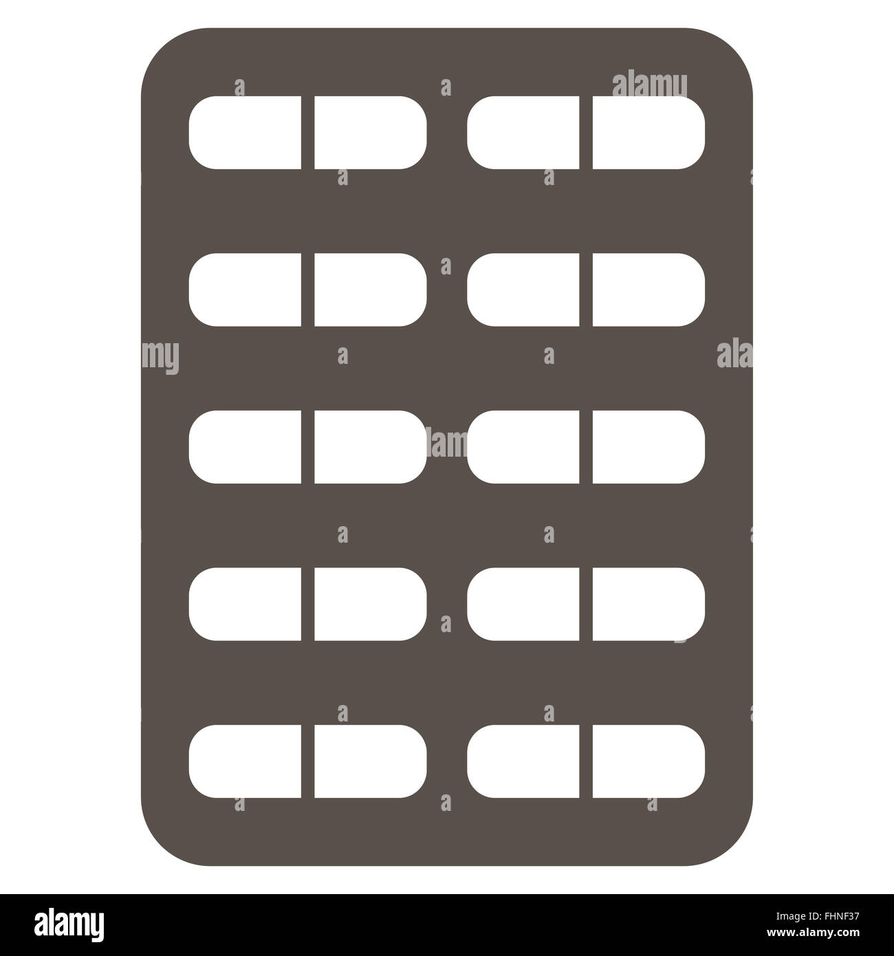 Pill Blister Flat Icon Stock Photo - Alamy