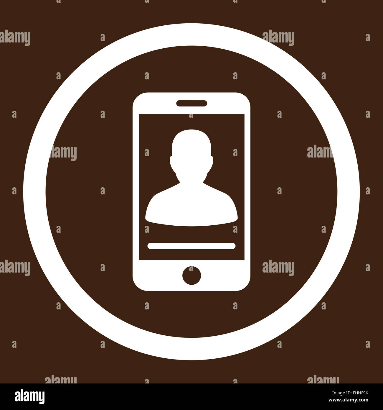 Mobile Contact Rounded Vector Icon Stock Photo - Alamy