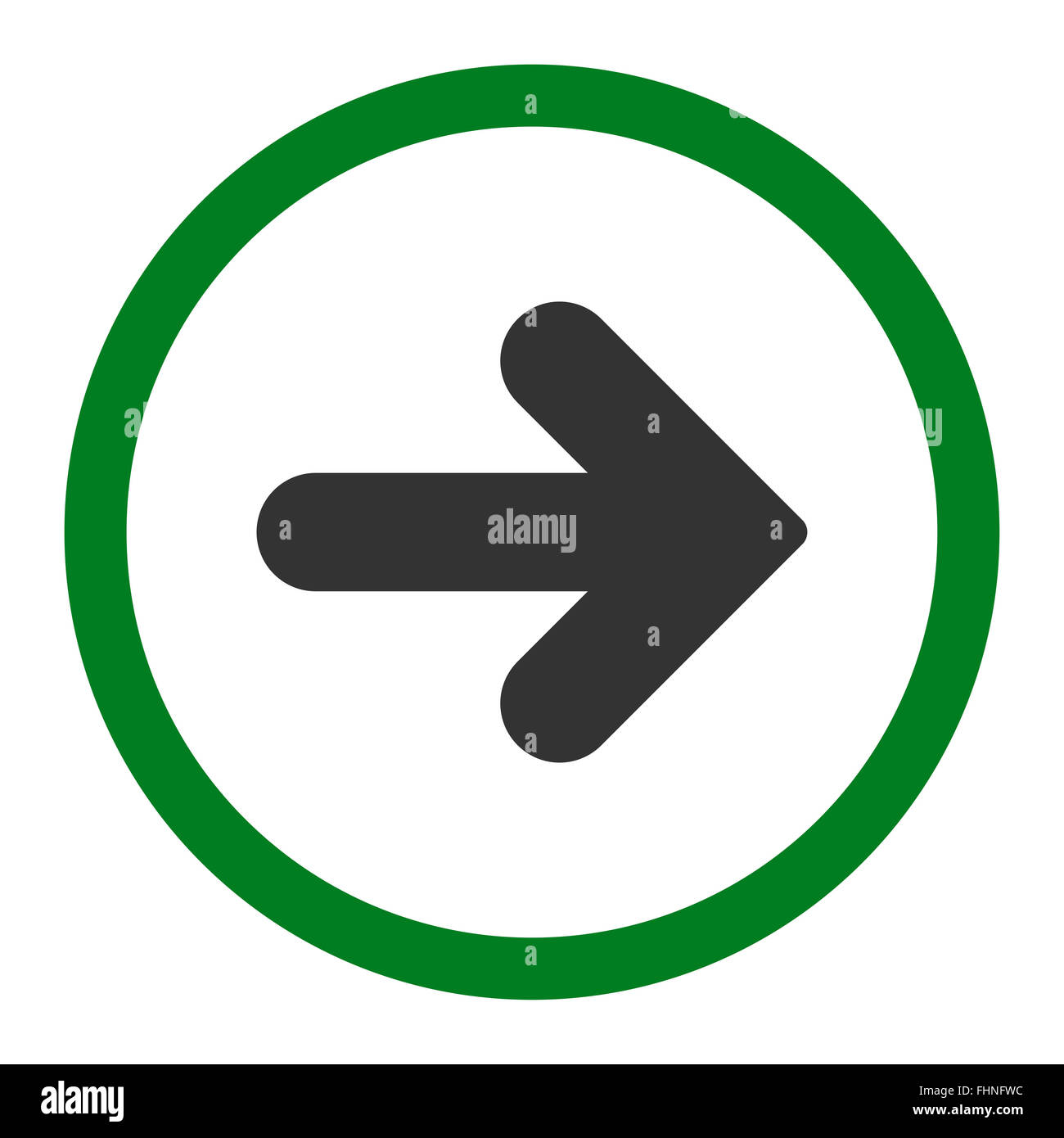 Arrow Right flat green and gray colors rounded raster icon Stock Photo ...