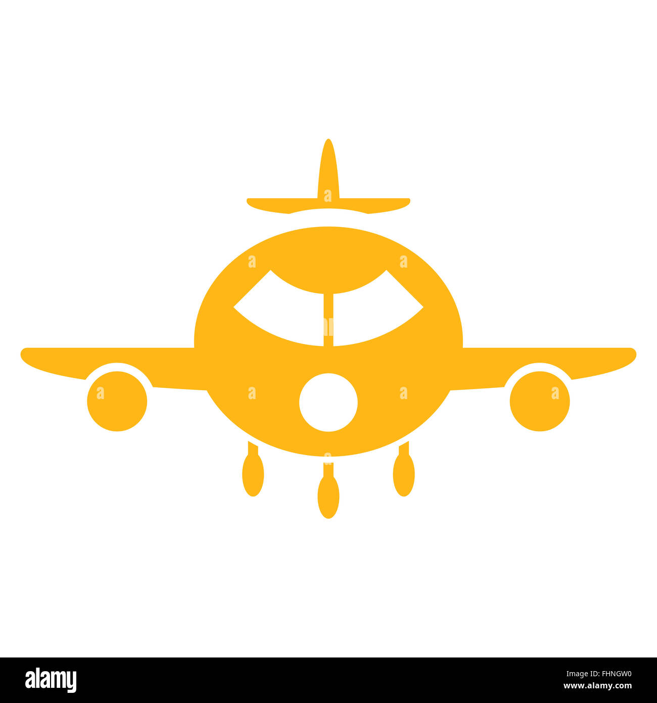 Cargo Aircraft Flat Icon Stock Photo - Alamy