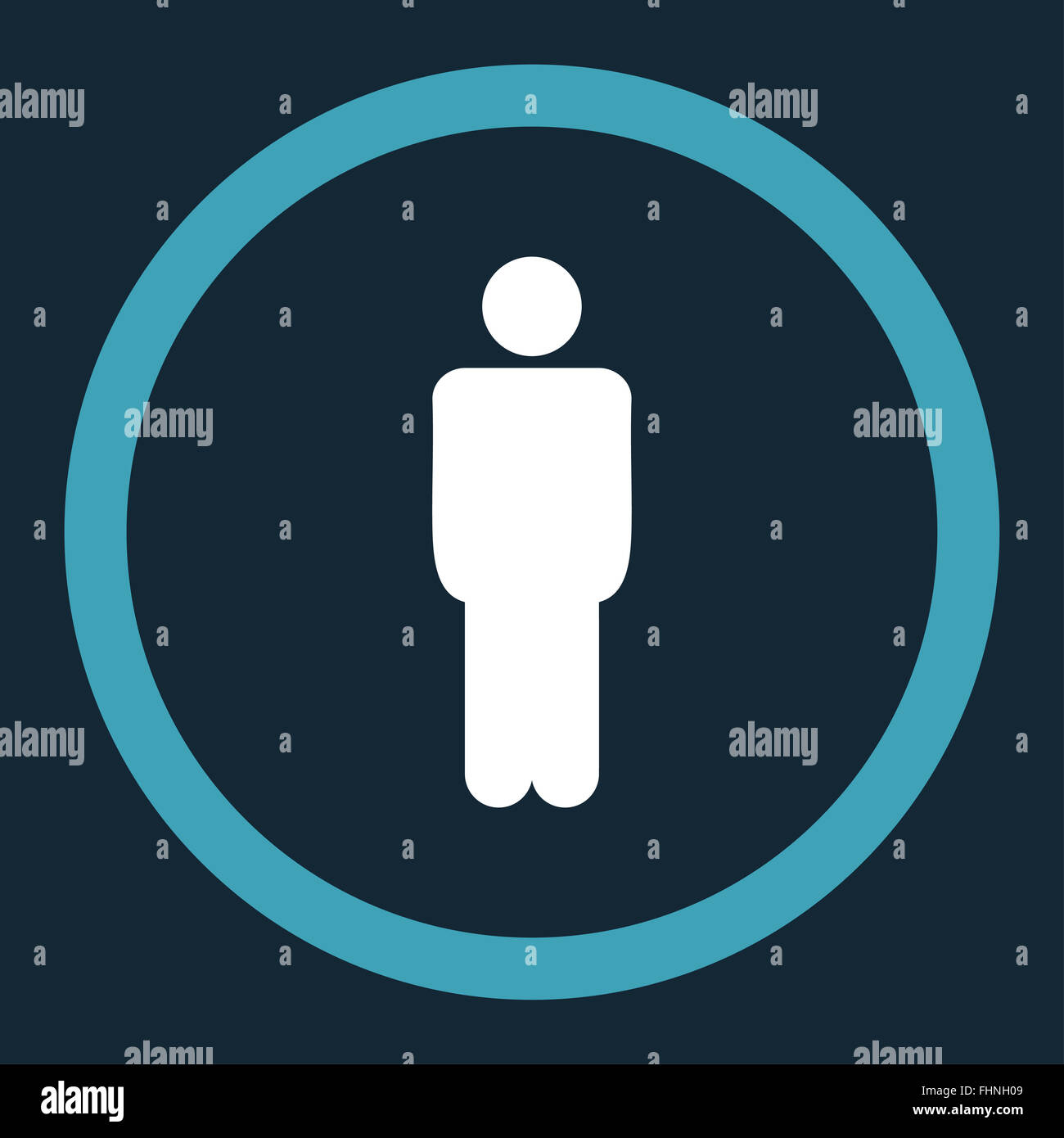 Man flat blue and white colors rounded vector icon Stock Photo - Alamy