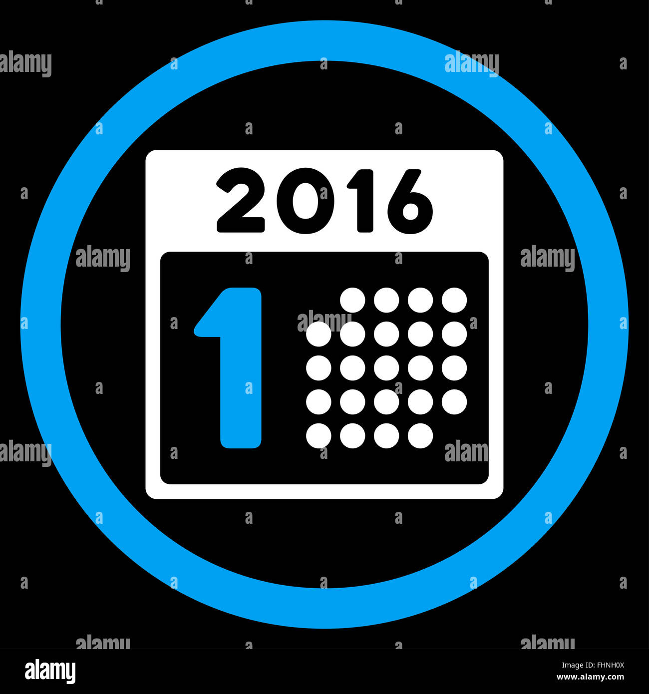 First 2016 Date Icon Stock Photo - Alamy
