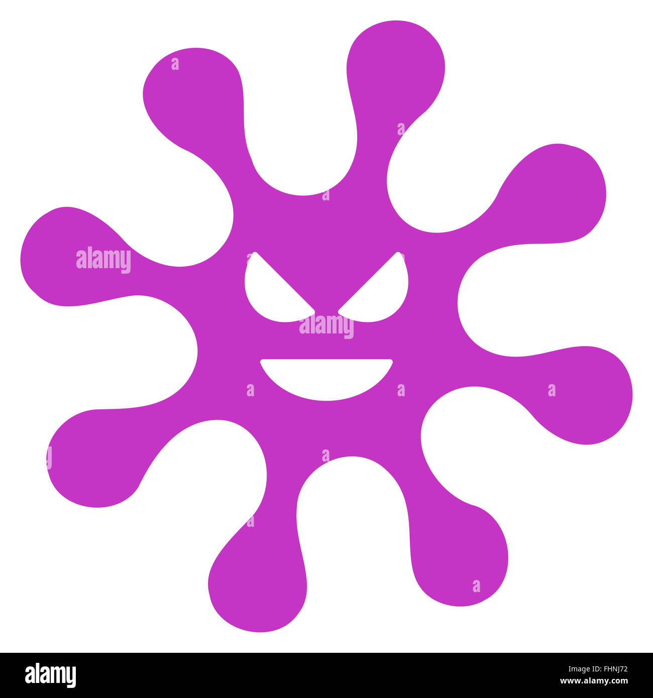 Evil Bacteria Icon Stock Photo - Alamy