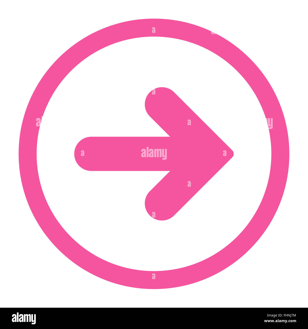 Arrow Right flat pink color rounded raster icon Stock Photo - Alamy