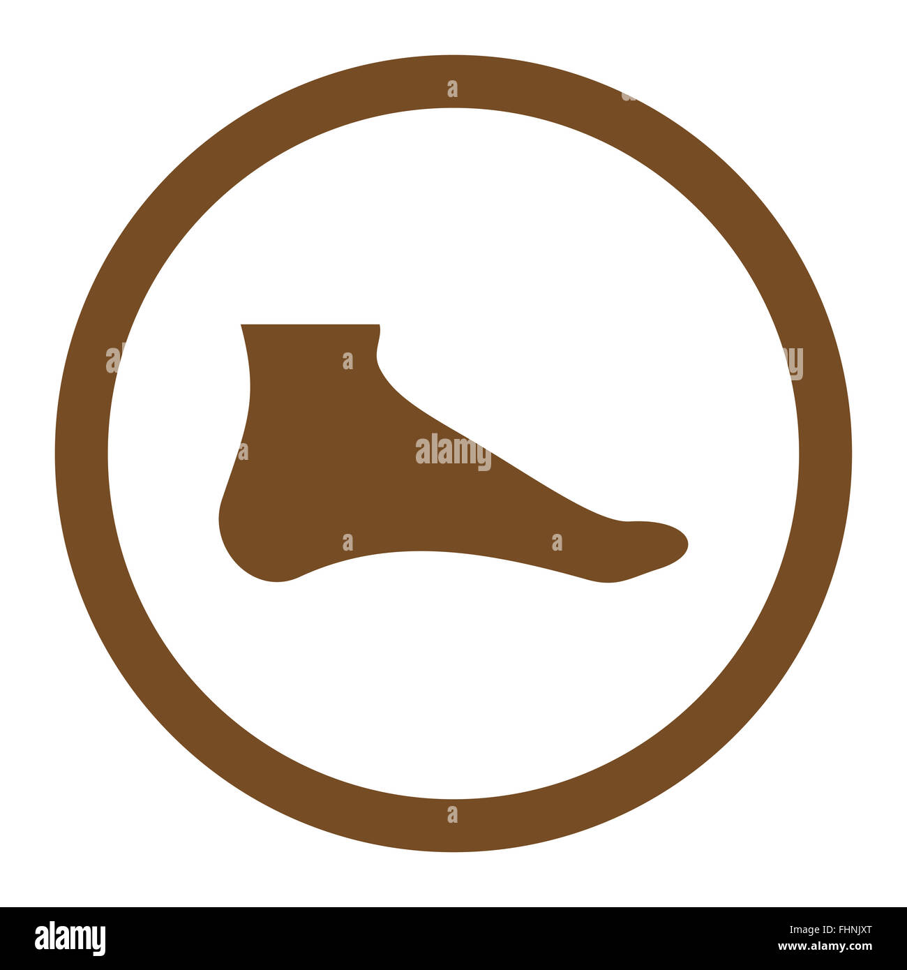 Foot Rounded Vector Icon Stock Photo - Alamy