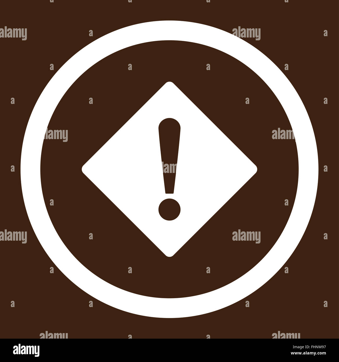 Error flat white color rounded raster icon Stock Photo - Alamy