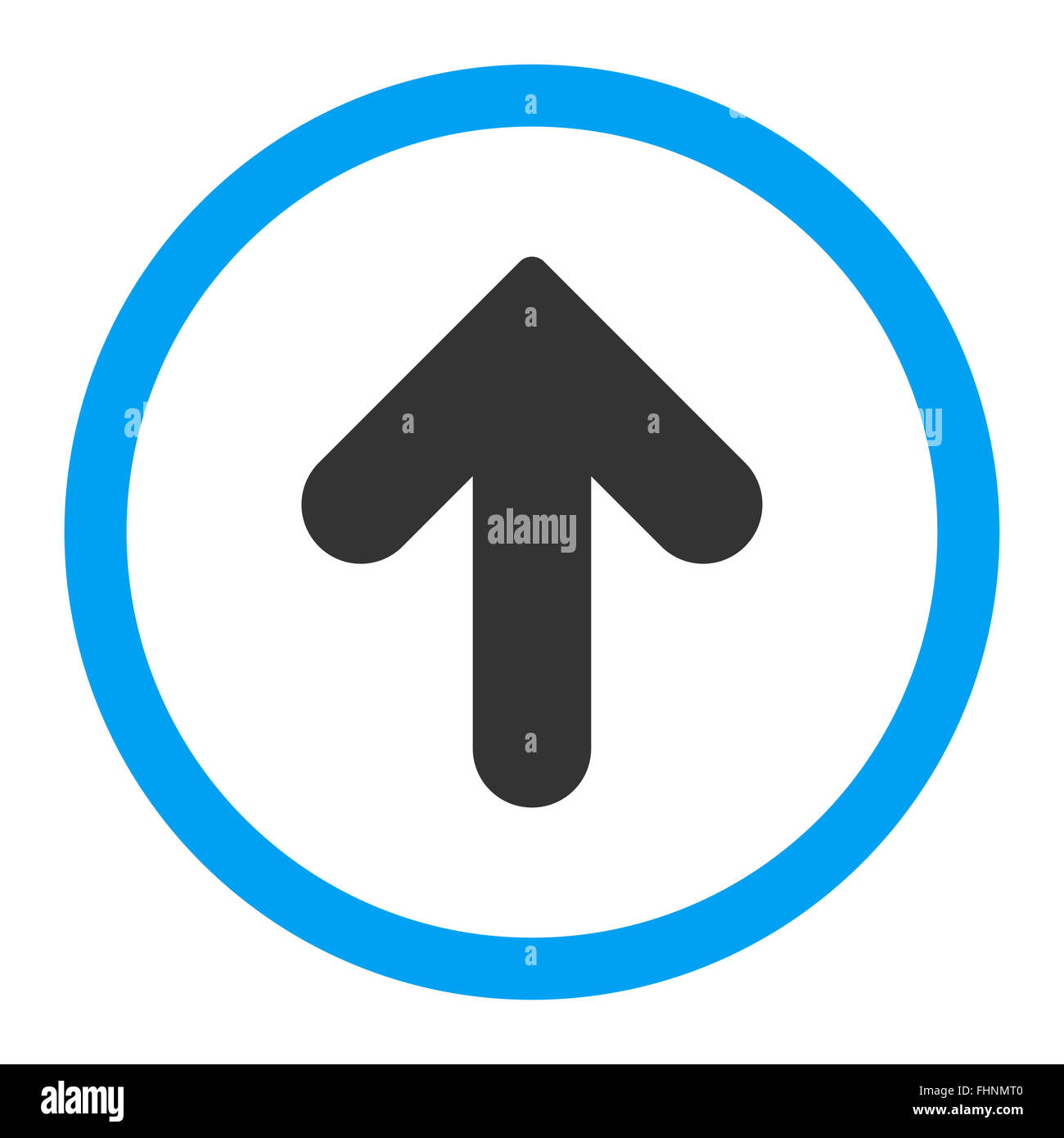 Arrow Up flat blue and gray colors rounded raster icon Stock Photo - Alamy