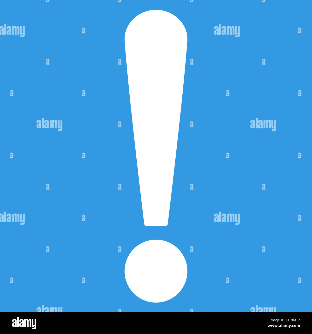 Exclamation Sign flat white color icon Stock Photo - Alamy