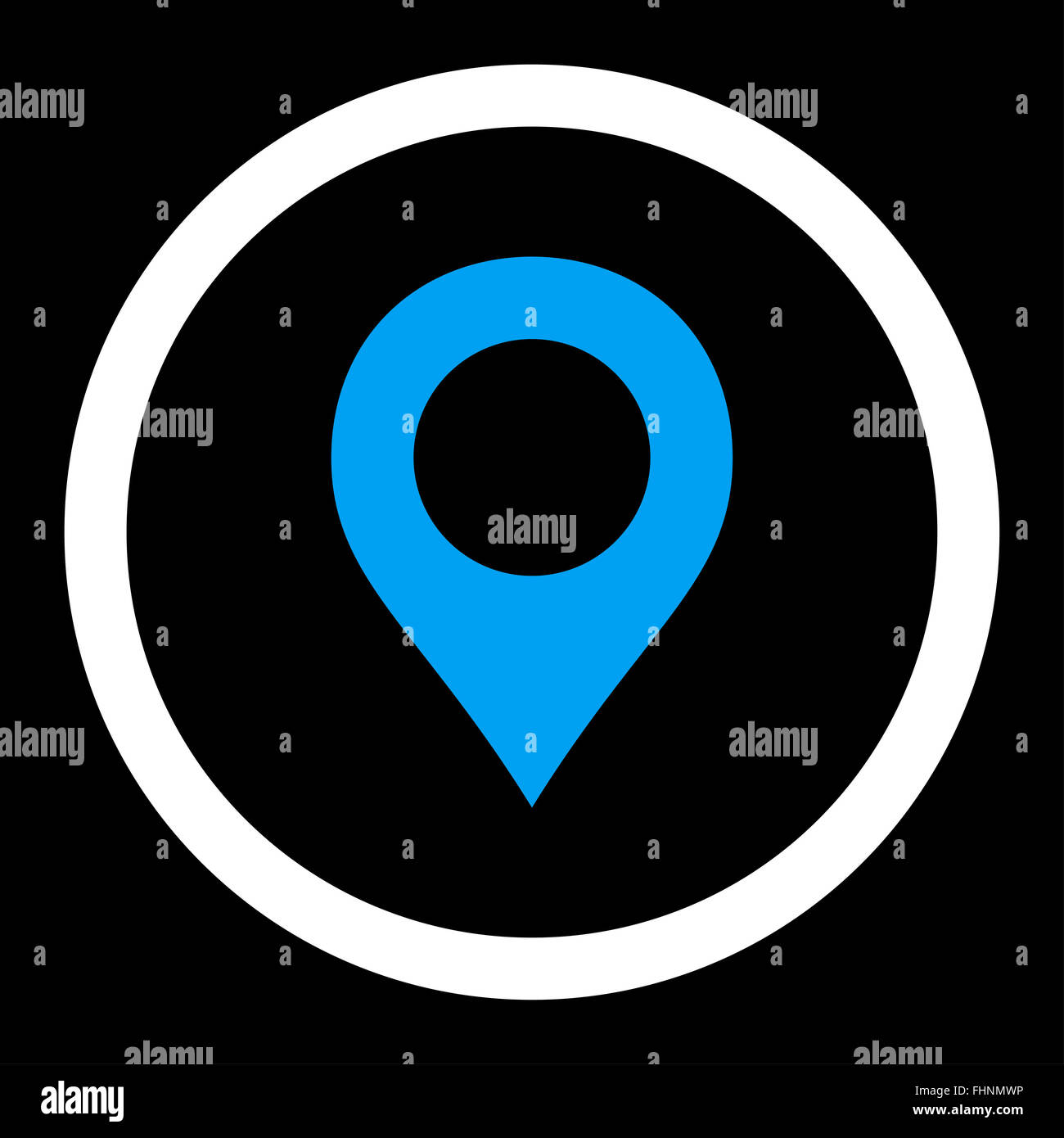 Map Marker flat blue and white colors rounded raster icon Stock Photo ...