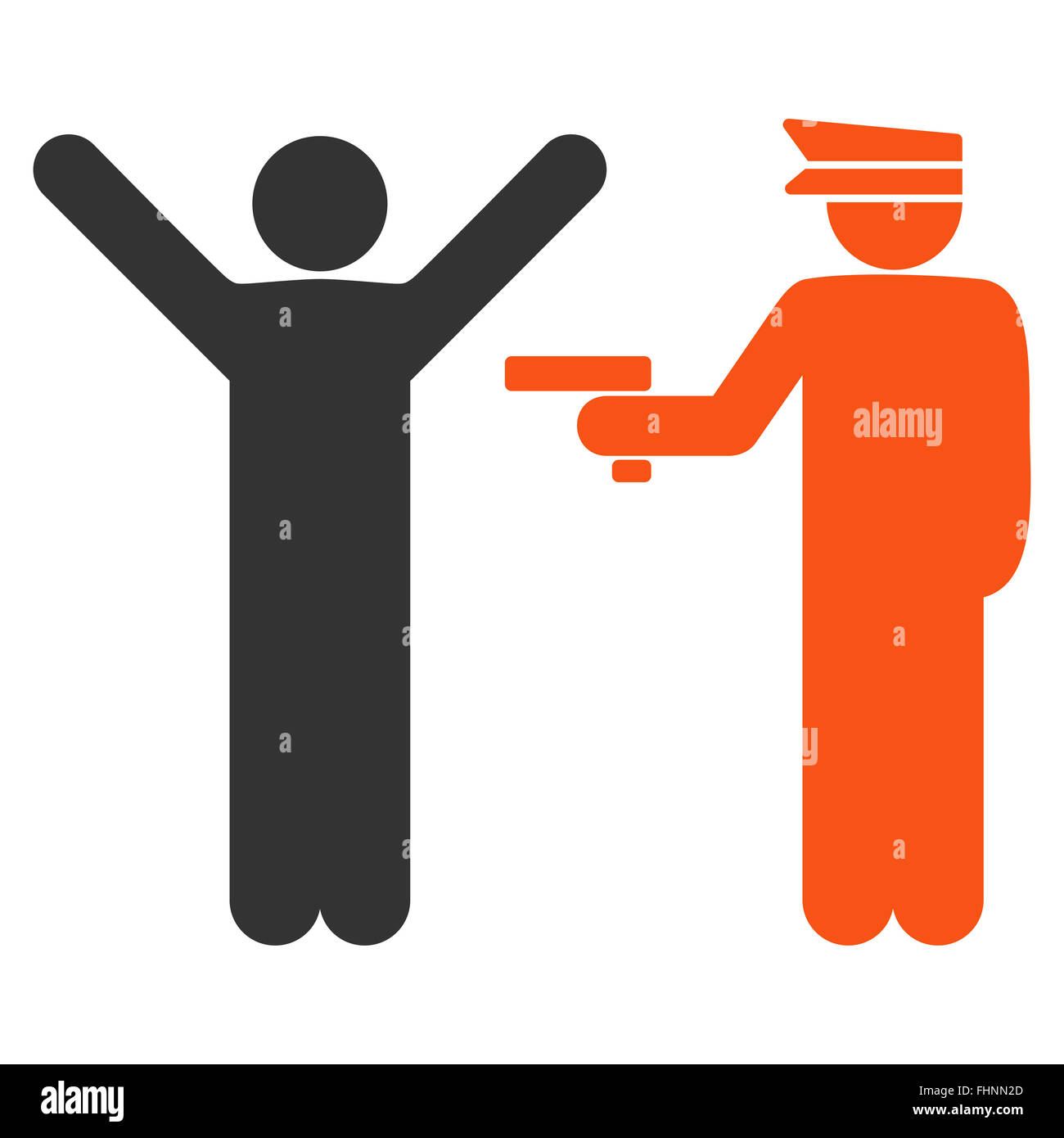 Angry guard prisoner hi-res stock photography and images - Alamy