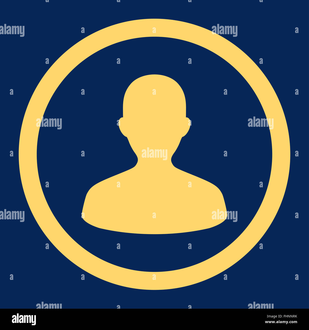 User flat yellow color rounded raster icon Stock Photo - Alamy