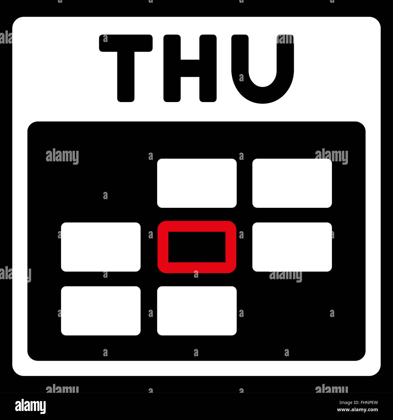 Thursday Flat Icon Stock Photo - Alamy