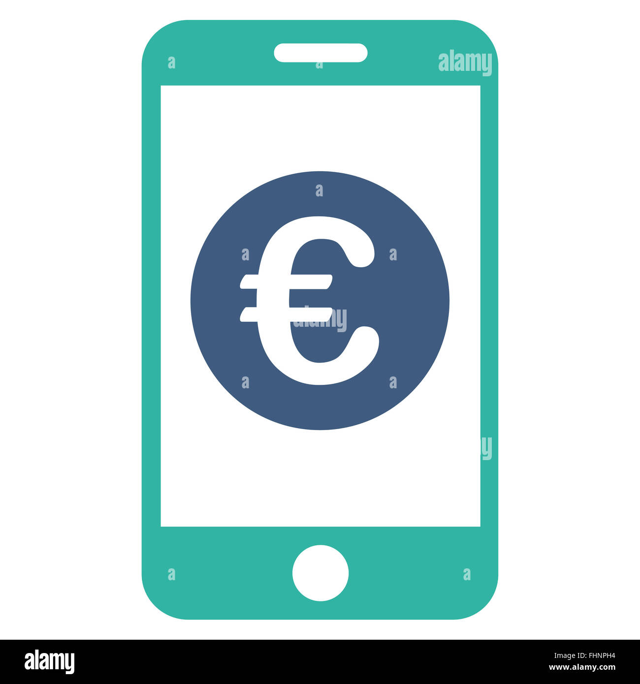 Euro Mobile Balance Icon Stock Photo - Alamy