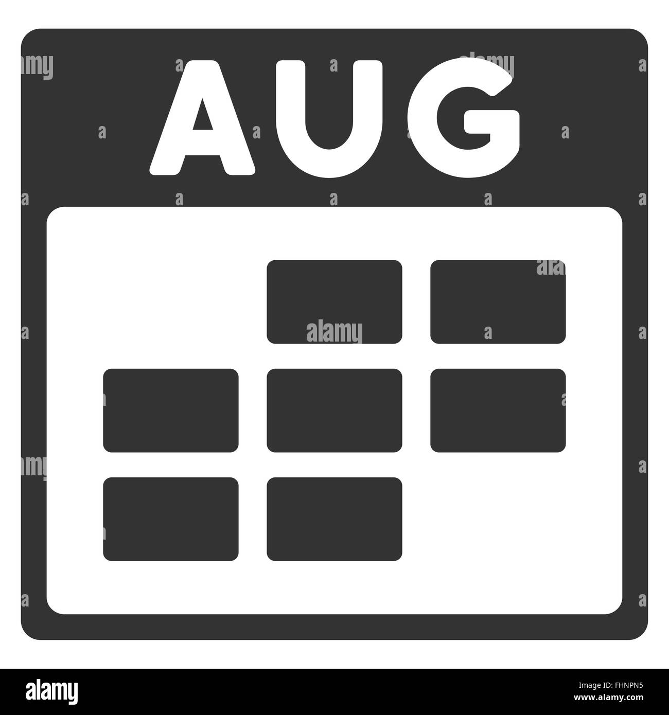 August Flat Icon Stock Photo Alamy