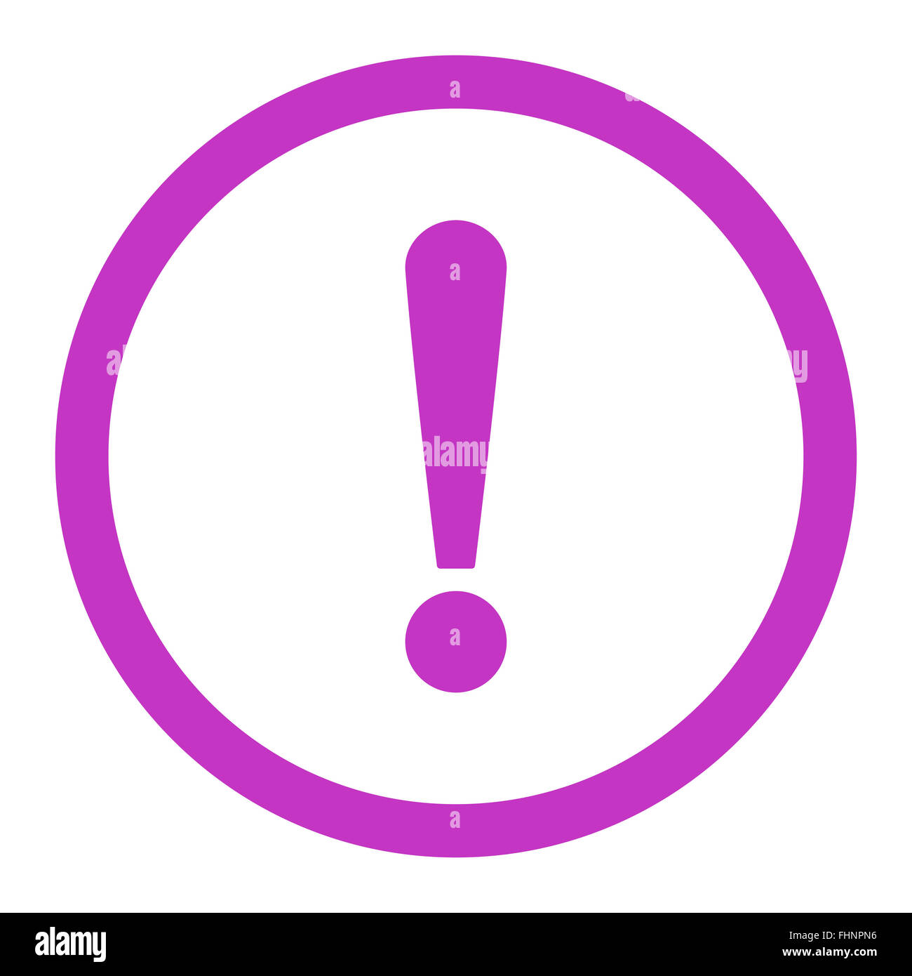 Exclamation Sign flat violet color rounded vector icon Stock Photo - Alamy
