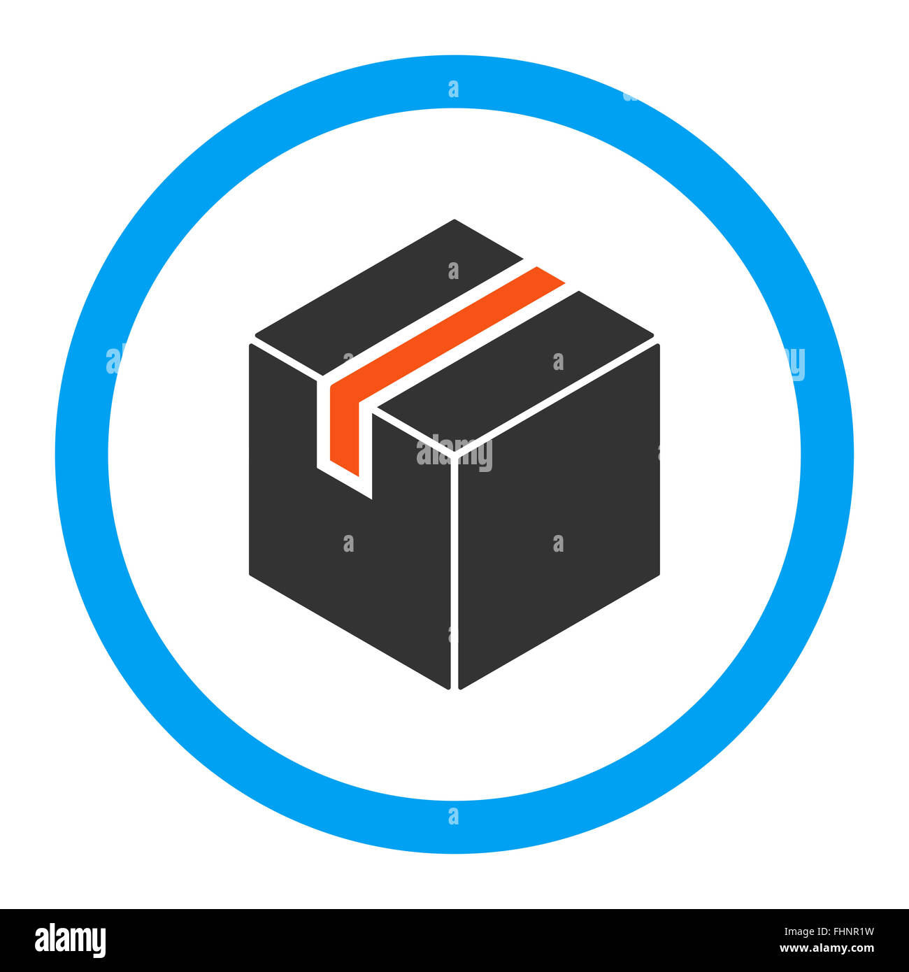 Package Rounded Glyph Icon Stock Photo - Alamy
