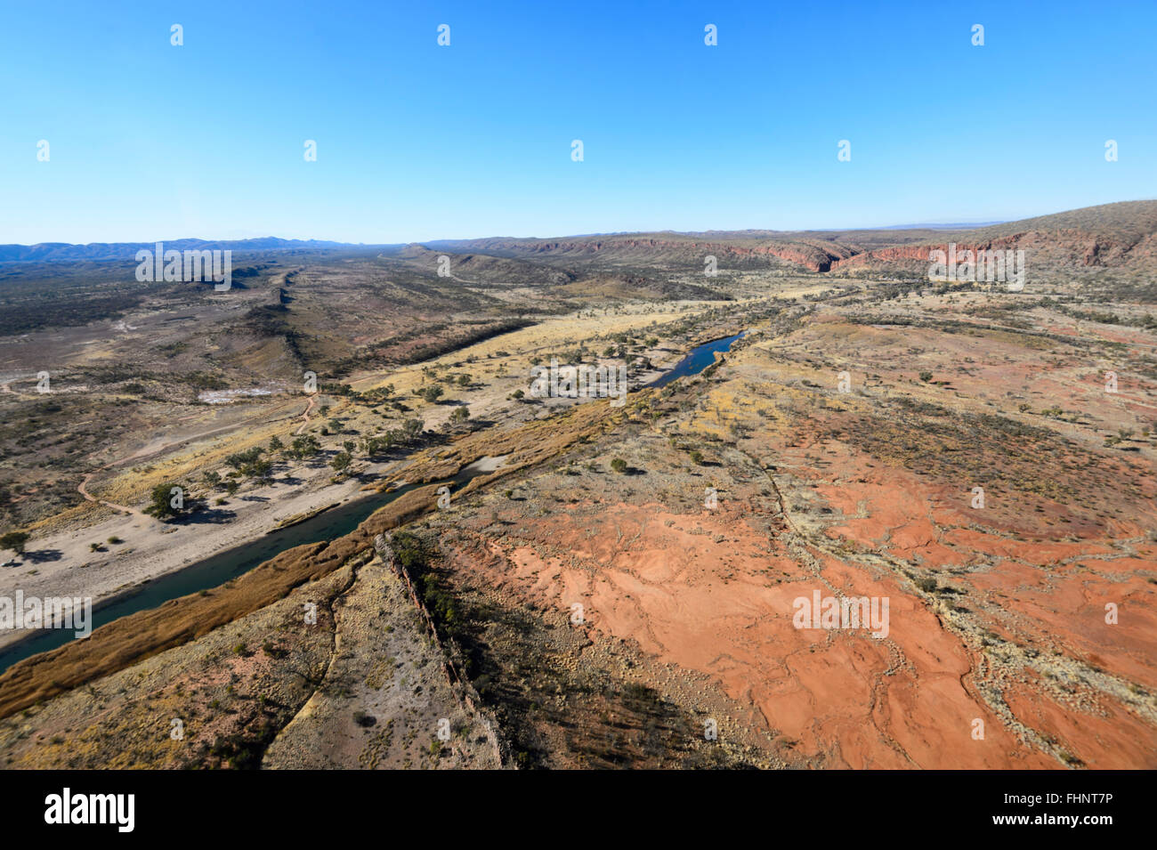 Aerial View of the West MacDonnell Ranges, Northern Territory, NT, Australia Stock Photo