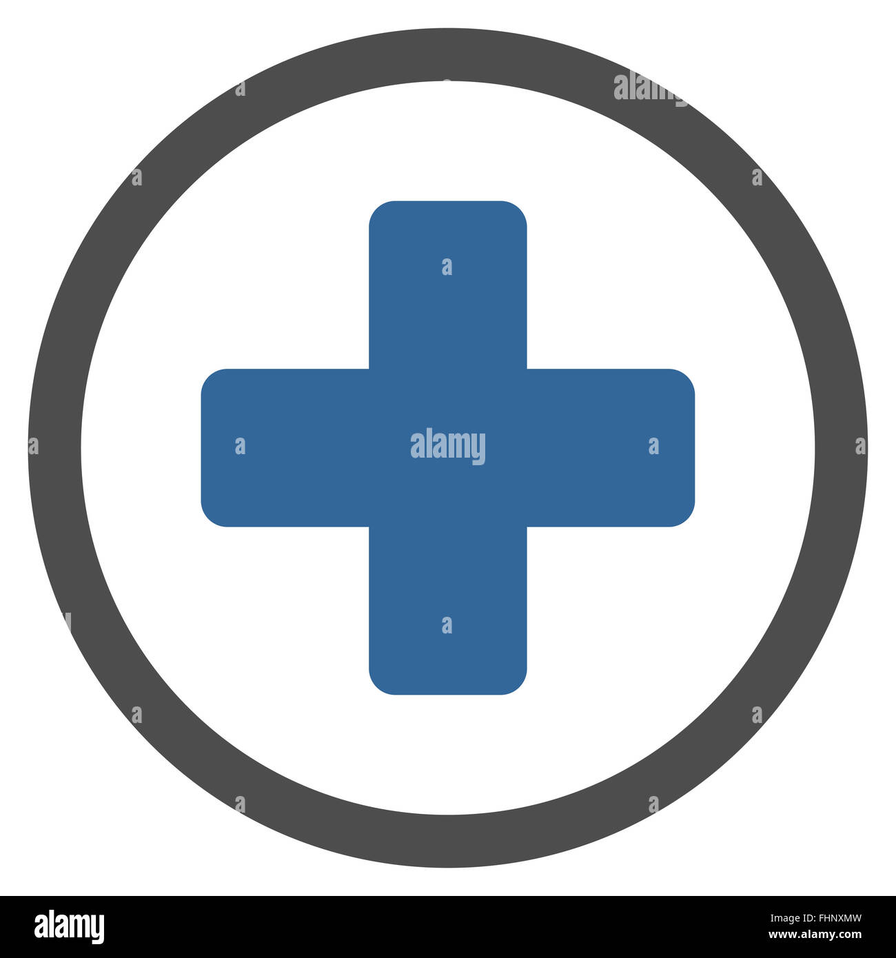 Rounded Plus Icon Stock Photo - Alamy