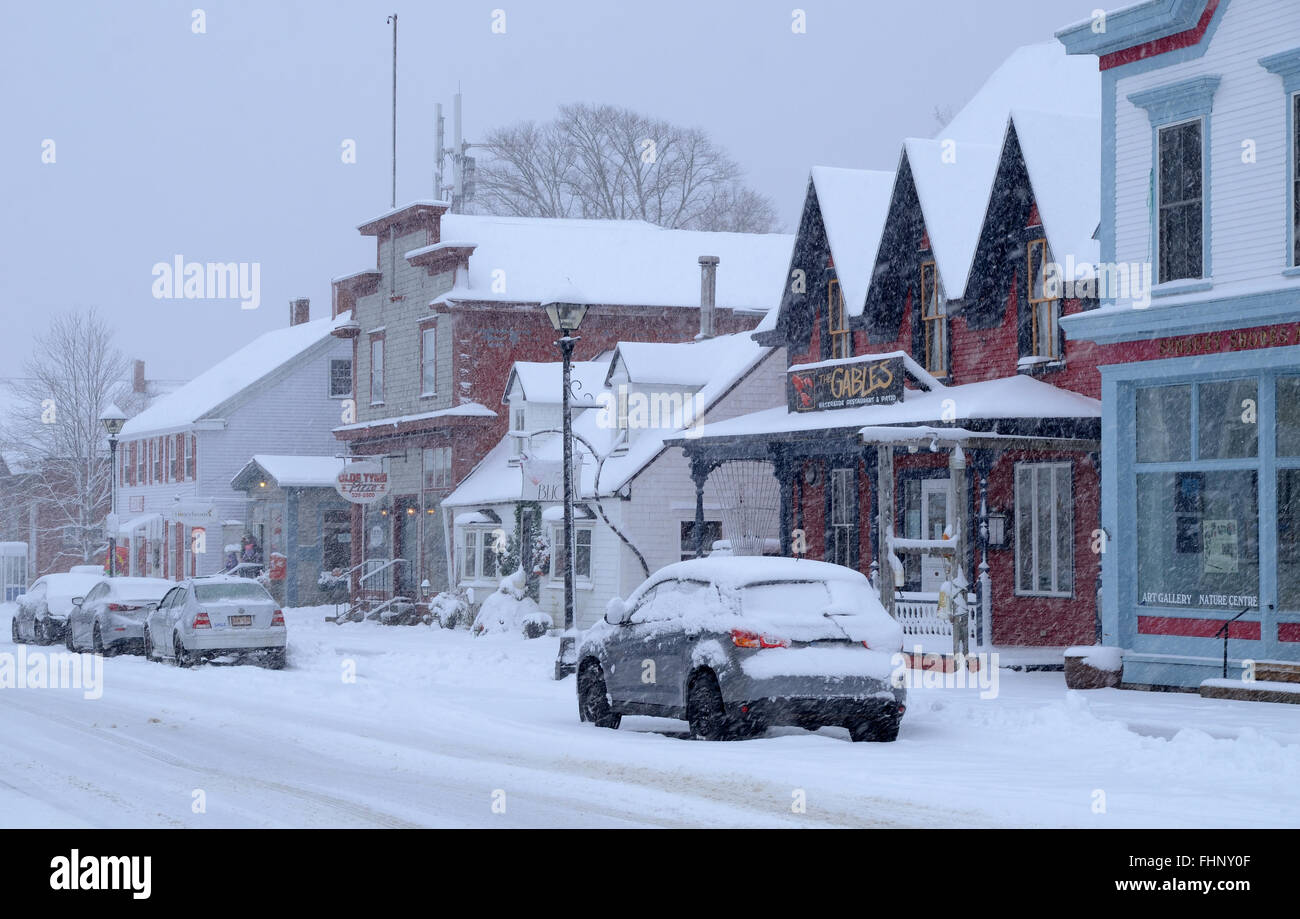 Water Street, St Andrews, New Brunswick, in winter Stock Photo Alamy