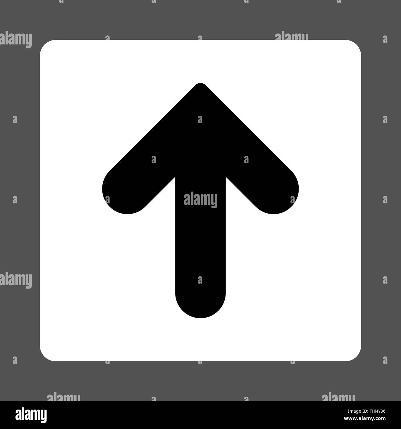 Arrow Up flat black and white colors rounded button Stock Photo - Alamy