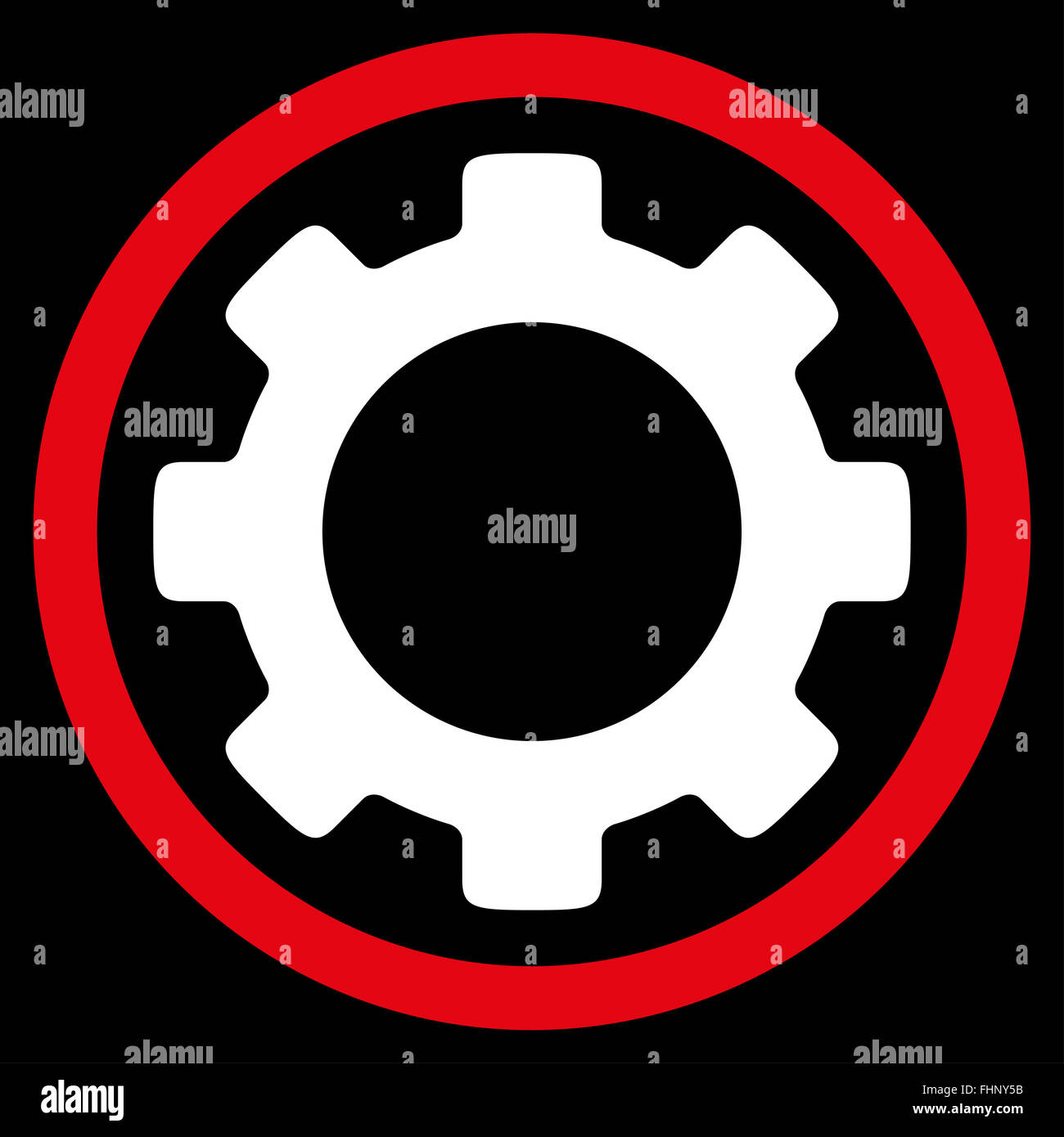 Gear Flat Icon Stock Photo - Alamy