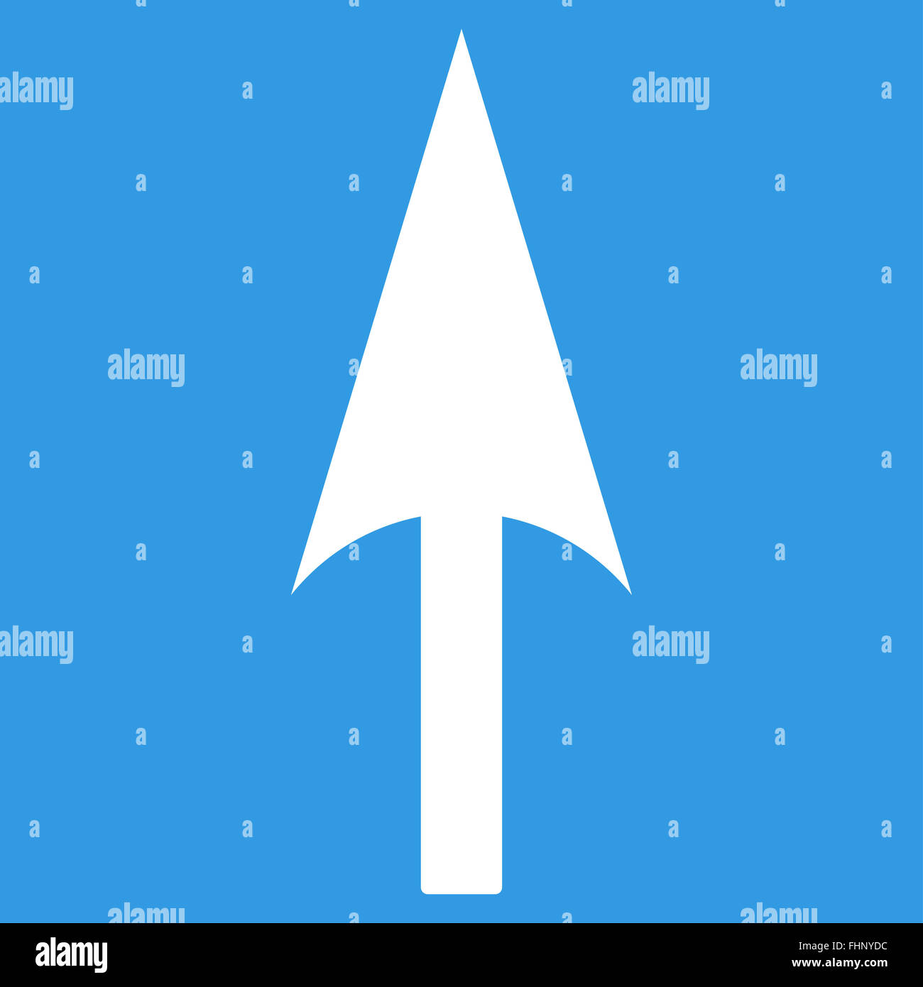 Arrow Axis Y flat white color icon Stock Photo - Alamy