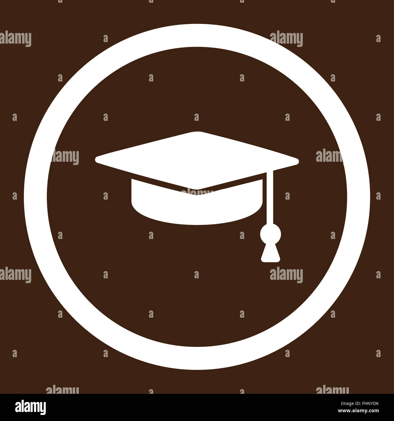 Graduation Cap Rounded Vector Icon Stock Photo - Alamy