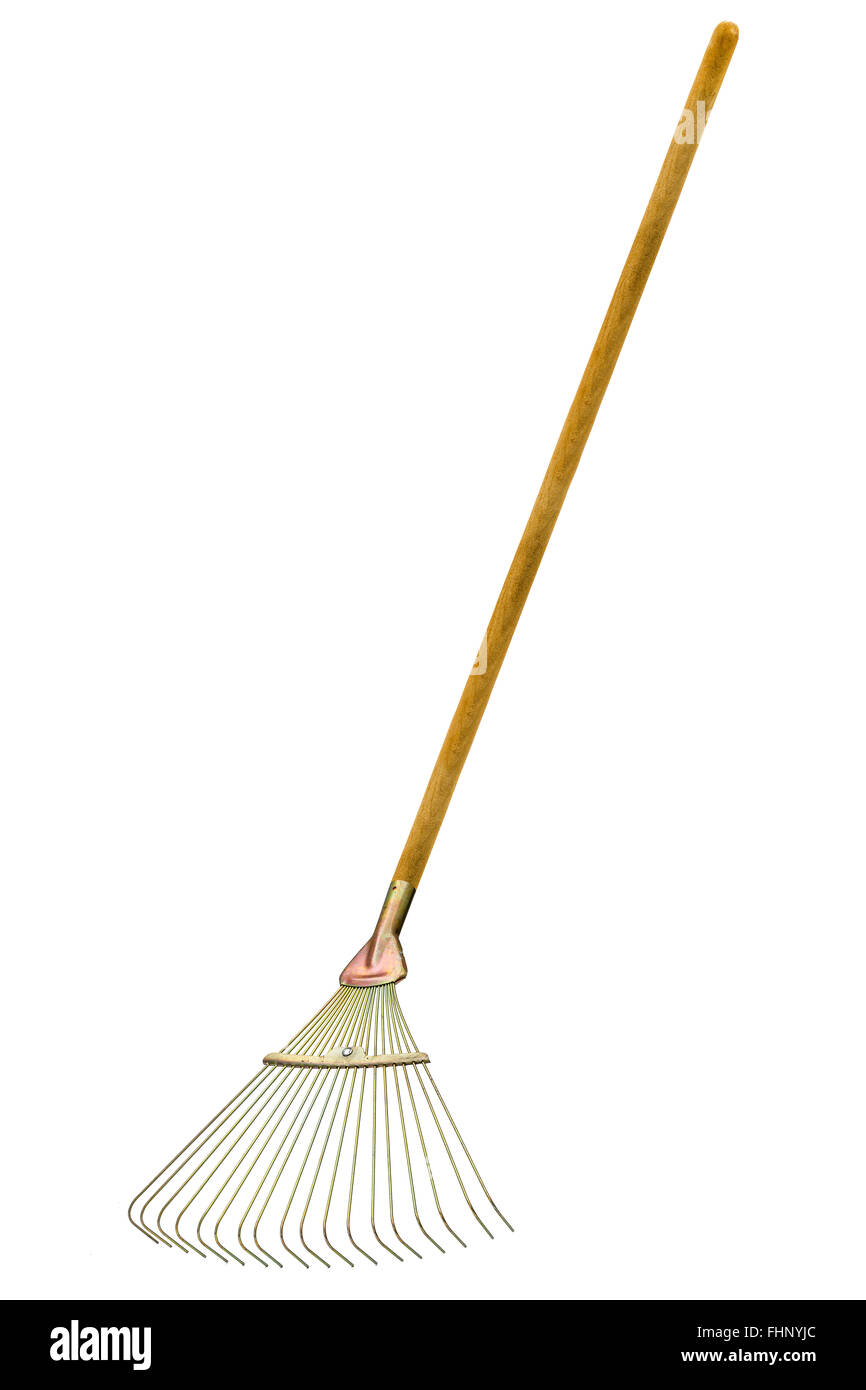 Rake isolated on white background Stock Photo Alamy