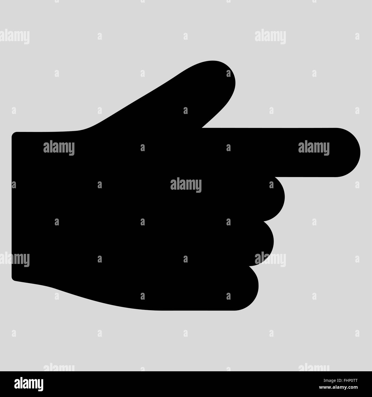 Index Finger flat black color icon Stock Photo - Alamy