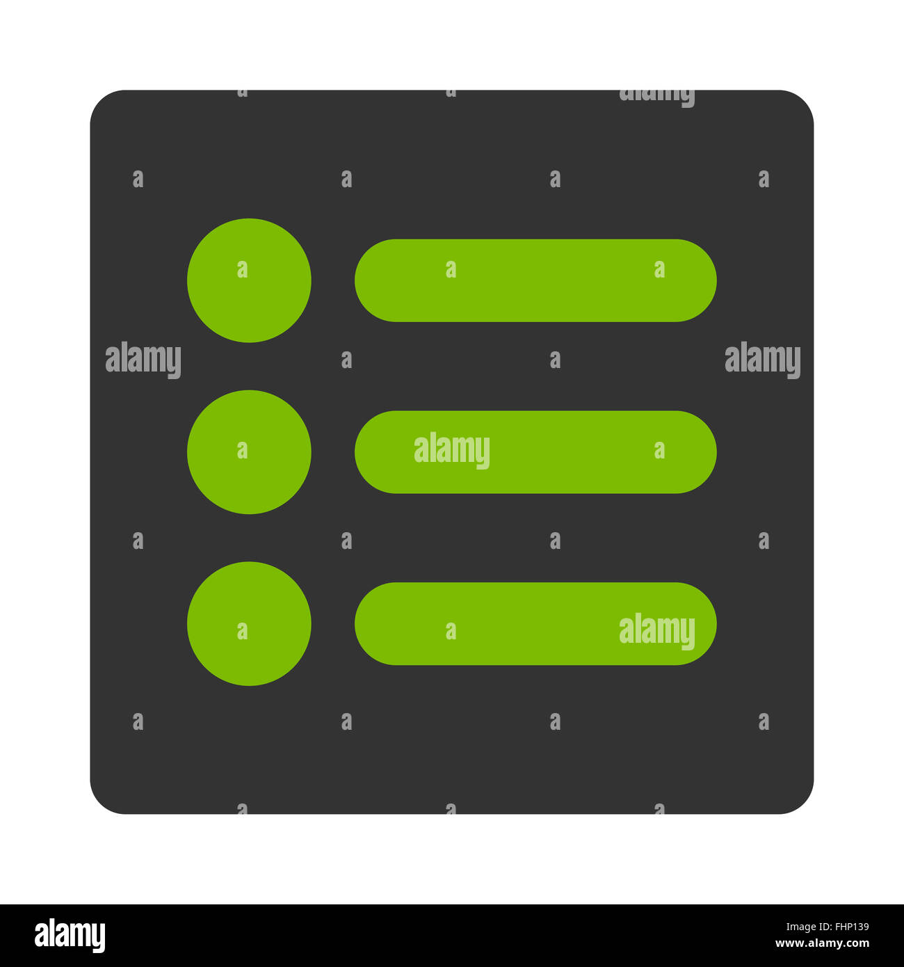 Items flat eco green and gray colors rounded button Stock Photo - Alamy